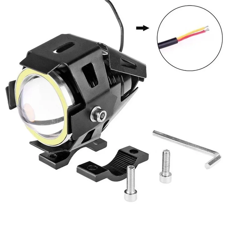 U7 LED Tambahan Terang Sepeda  - Universal Motorcycle Led Headlight Projector ulasan dan harga