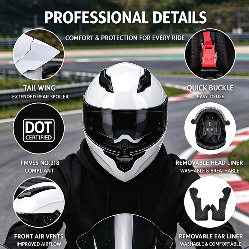 Helm Motor Balap dengan Dua Vi - Dual Visor Motorcycle Racing Helmet ulasan dan harga