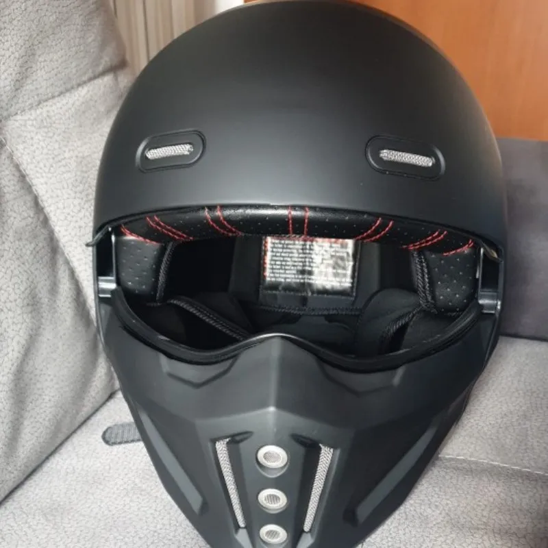 Helm Sepeda Motor Retro Scorpi - Full Face Motorcycle Helmet With Bluetooth ulasan dan harga