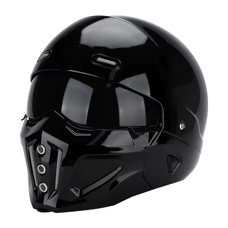 Helm Sepeda Motor Retro Scorpi - Full Face Motorcycle Helmet With Bluetooth ulasan dan harga