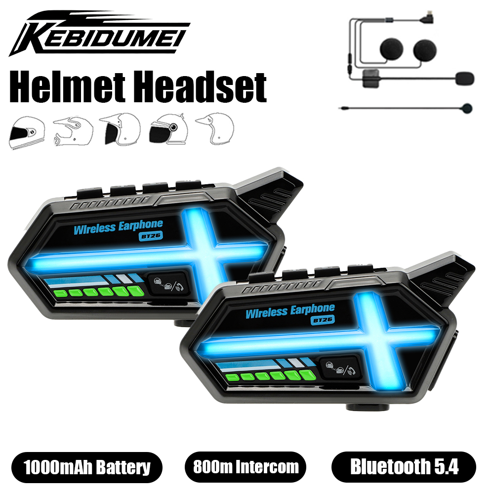 KEBIDUMEI BT26 Headset Helm Sp - Full Face Motorcycle Helmet With Bluetooth ulasan dan harga
