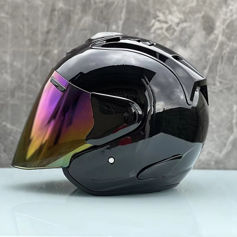 Helm Setengah Wajah Ram5 Hitam - Full Face Motorcycle Helmet With Bluetooth ulasan dan harga