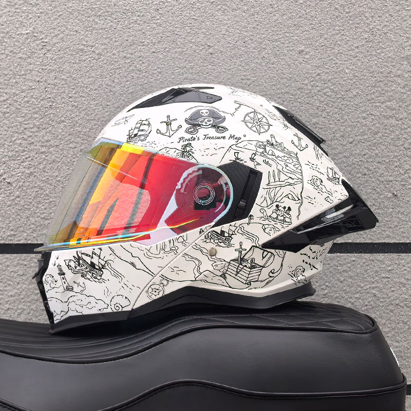 Helm Motor Full-Face Modular U - Modular Flip Up Motorcycle Helmet Dot Approved ulasan dan harga