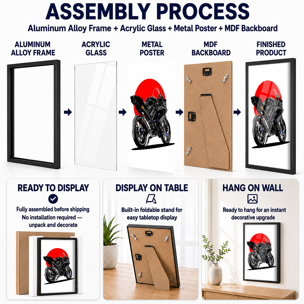 Poster Logam Aluminium Berbing - Riding Gear ulasan dan harga