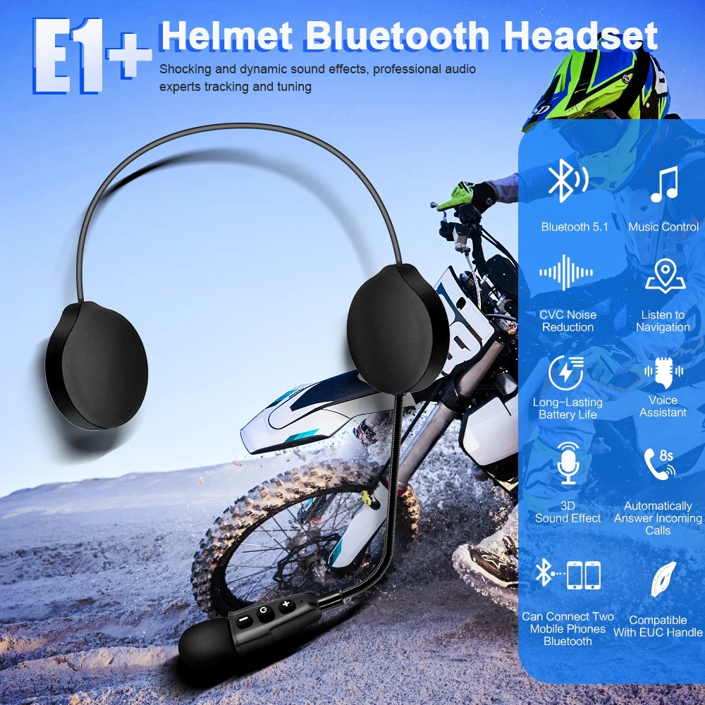 EJEAS E1+ Headset Bluetooth He - Full Face Motorcycle Helmet With Bluetooth ulasan dan harga